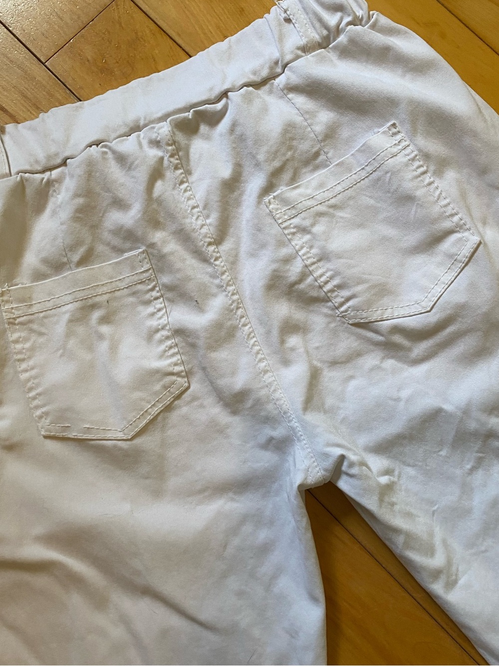 Made in Italy White Stretch Straight-Leg Pants - Picture 13 of 13